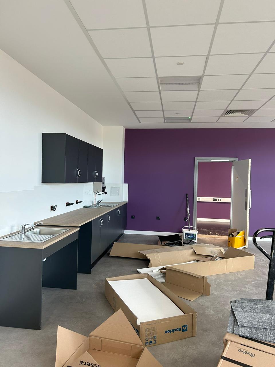 Interior decorating feature wall colour transformation by MOVIR INTERIORS